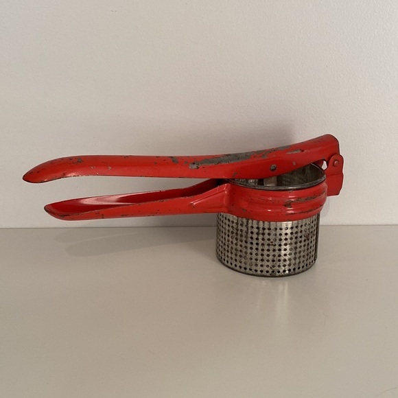 Vintage Red Potato Ricer - Picture 3 of 4